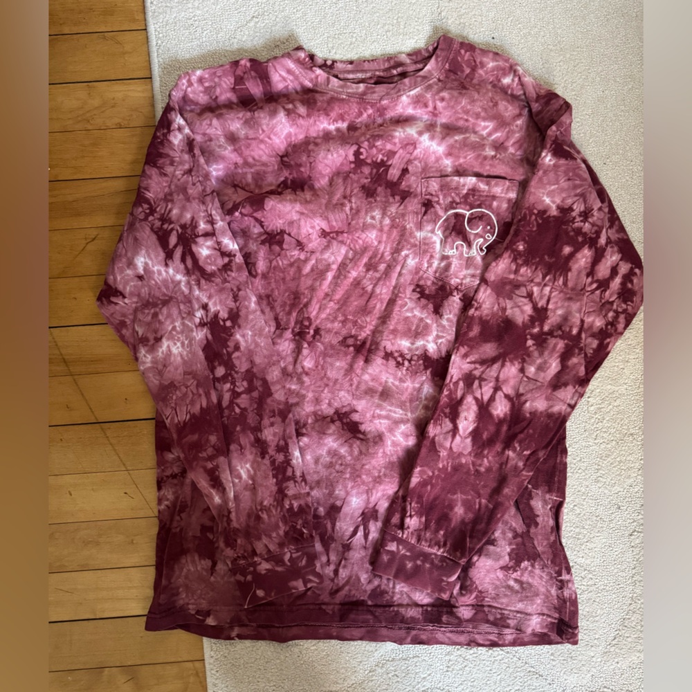 Ivory Ella Burgundy Tie-Dye Skirt